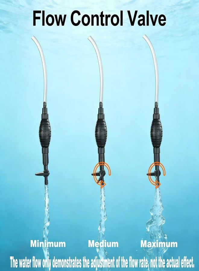 Carefree Fish منظف رمل وحصى أحواض السمك من كيرفري مع أنبوب بطول 6 أقدام، مغير مياه حوض السمك، طول قابل للتعديل، مصنوع من مادة ABS (لأحواض من 3 إلى 8 جالون). - Image 2