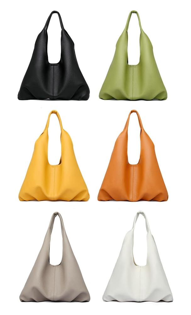 Caistre Slouchy Hobo Bags for Women Retro Vegan Leather Purse Luxury Designer Shoulder Bag Fashion Shopping Tote Bag 2pcs - Image 2