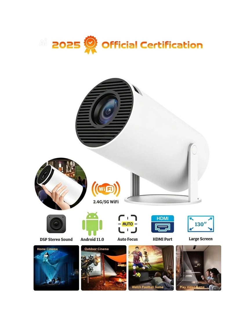 Portable Projector Pocket 5G WIFI Android11.0 Support 130 Inches Home Theater Full HD 1080P for Indoor Outdoor Home Birthday Gift Compatible with TV Stick/HDMI/USB/PS5/iOS/PS4 - Image 1