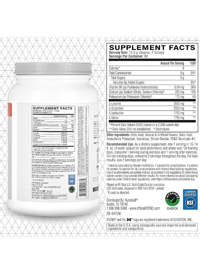 XTEND Original BCAA Powder, Sugar Free Post Workout, Muscle Recovery, Drink With Amino Acids 7g BCAAs, For Men And Women, Blood Orange Flavor - 90 Servings - Image 3