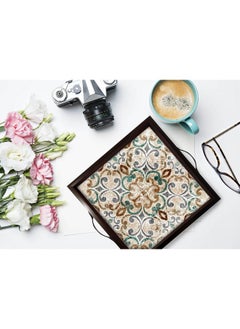 Paper Plane Design PAPER PLANE DESIGN Wooden Serving Tray for Serving, Square Large Serving Tray Table Decoration (Square 12 INCH) (C)  - Image 3