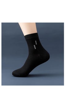 RATSAW 5 Packs Mens Socks Cotton Dress Socks Mens Calf Socks for Business Breathable Soft Athletic Casual Socks Comfort Fit Breathable Sweat-Absorptive Odor Resistant Black  - Image 5