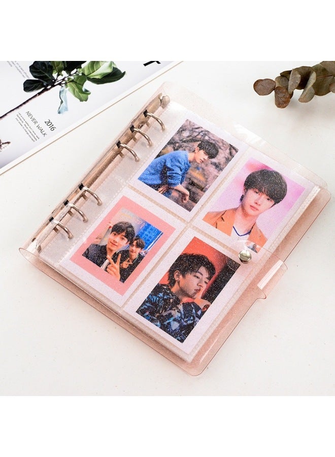 Unity Spot Transparent Sparkling Large Capacity 6 Hole Loose-leaf Plug-in Photo Album 3 Inch 5 Inch Photo Album Star Chasing Supplies - Image 2