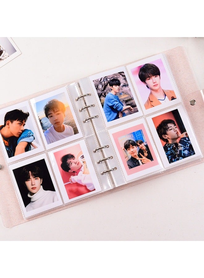 Unity Spot Transparent Sparkling Large Capacity 6 Hole Loose-leaf Plug-in Photo Album 3 Inch 5 Inch Photo Album Star Chasing Supplies - Image 4