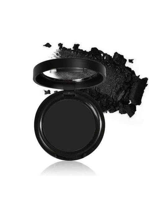 Mysense Single Matte Black EyeshadowPressed Fine Powder Eye ShadowHigh Pigment Longwear Single Black Eye Makeup for DayNight 02