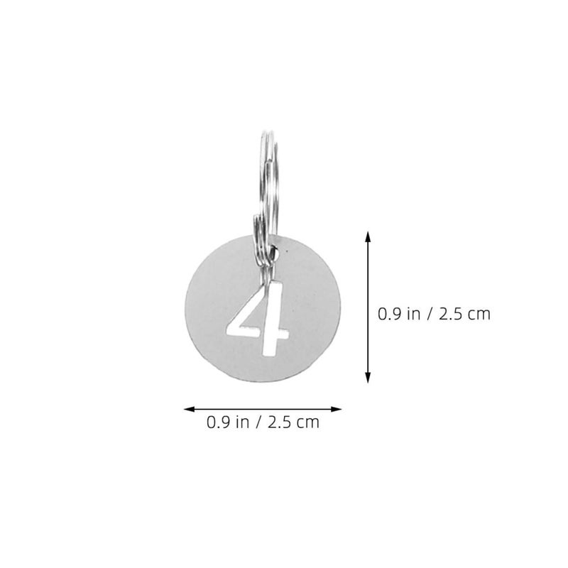 40Pcs Stainless Steel Hollow Number Key Tags for Organization Sorting Office School - Image 3