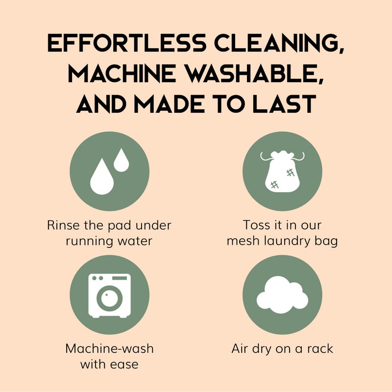 Greenzla Reusable Makeup Remover Pads (20 Pack) Washable Laundry Bag & Round Box for Storage, Reusable Bamboo Cotton Rounds for All Skin Types - Image 5