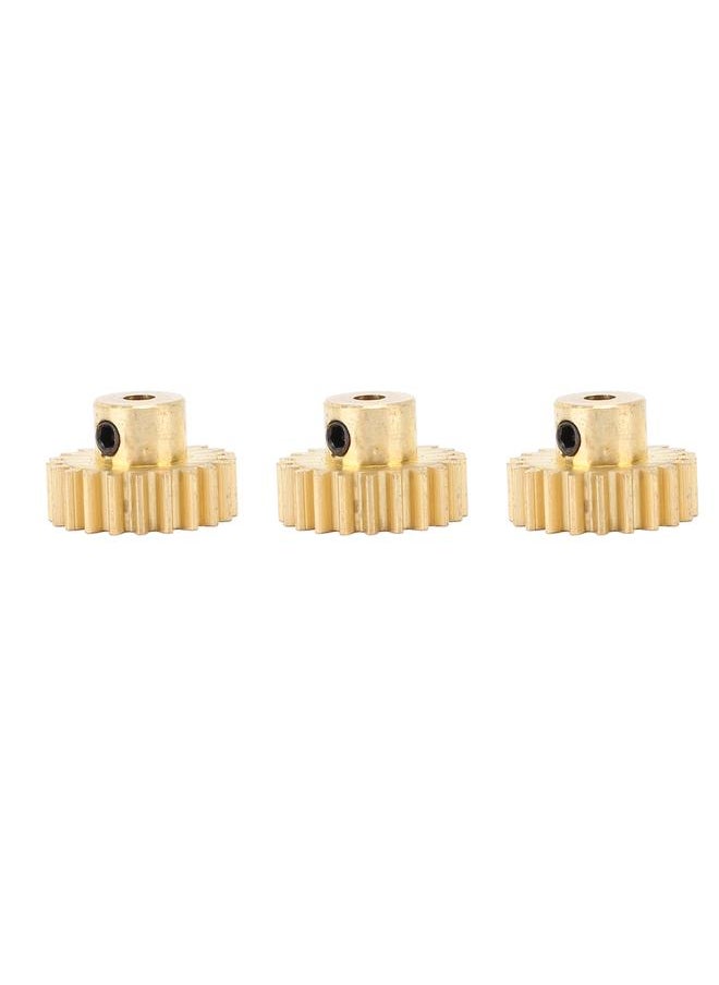 Thoraya 3Pcs RC Car Gear Copper M0.8 3.175mm Diameter Remote Control Car Motor Gear Replacement 21T  - Image 2