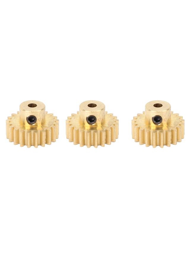 Thoraya 3Pcs RC Car Gear Copper M0.8 3.175mm Diameter Remote Control Car Motor Gear Replacement 21T  - Image 4