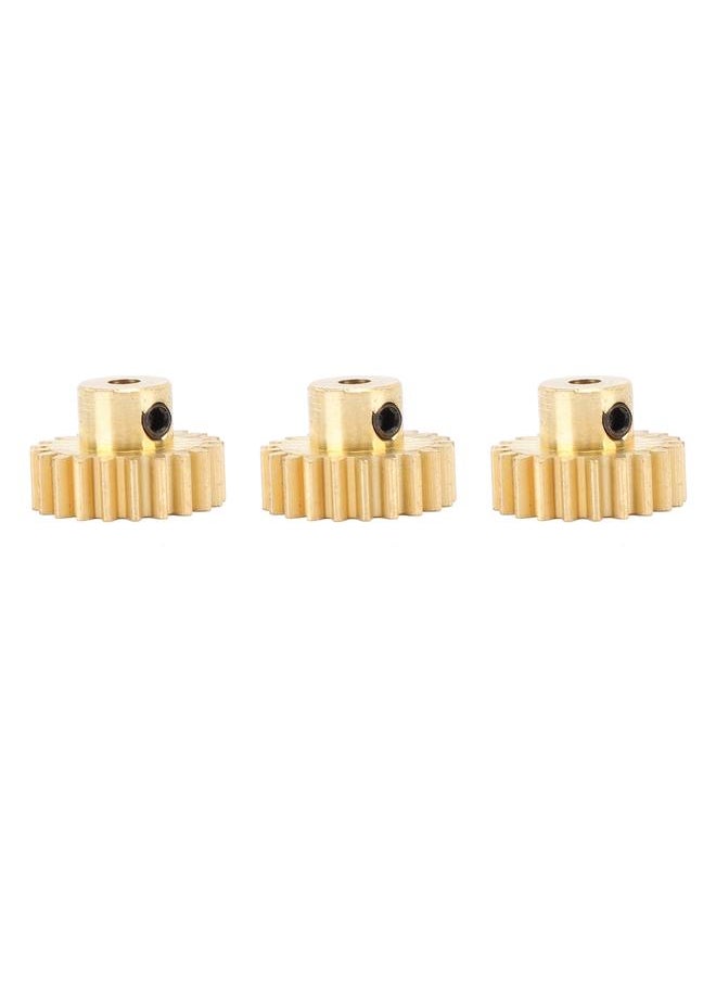 Thoraya 3Pcs RC Car Gear Copper M0.8 3.175mm Diameter Remote Control Car Motor Gear Replacement 21T  - Image 3