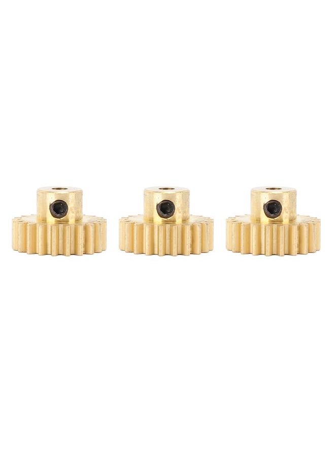 Thoraya 3Pcs RC Car Gear Copper M0.8 3.175mm Diameter Remote Control Car Motor Gear Replacement 21T  - Image 1