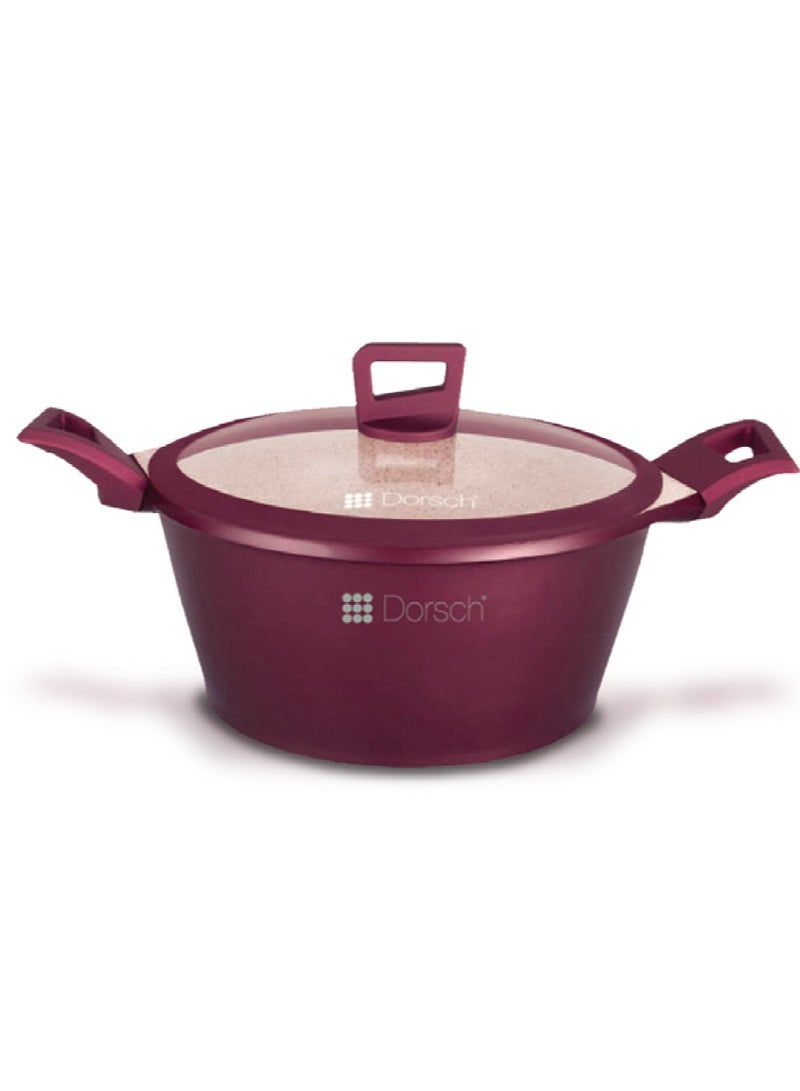 Dorsch Danish Design 32cm Casserole with Glass Lid - Non-Stick Ceramic Coating, Scratch Resistant, PTFE & PFOA-Free, Durable Construction, TUV Certified, Optimal Heat Distribution, Induction Ready, Easy Clean, High-Temperature Safe, Stylish Design - Image 1