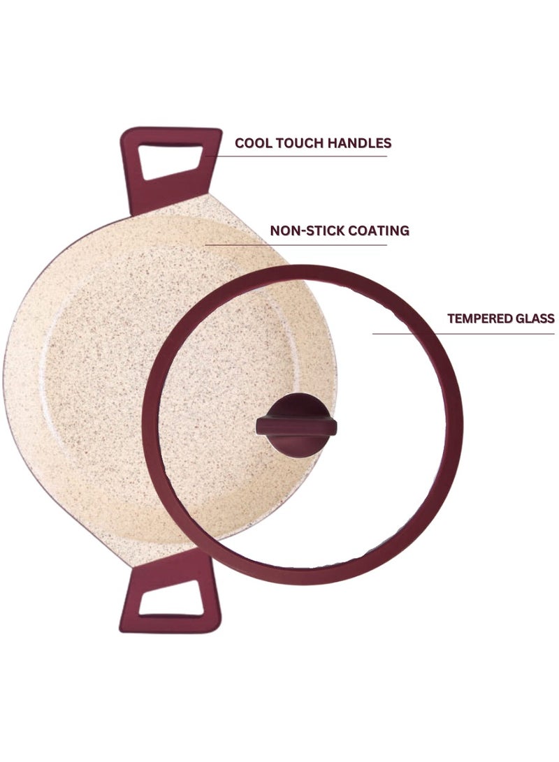 Dorsch Danish Design 32cm Casserole with Glass Lid - Non-Stick Ceramic Coating, Scratch Resistant, PTFE & PFOA-Free, Durable Construction, TUV Certified, Optimal Heat Distribution, Induction Ready, Easy Clean, High-Temperature Safe, Stylish Design - Image 2