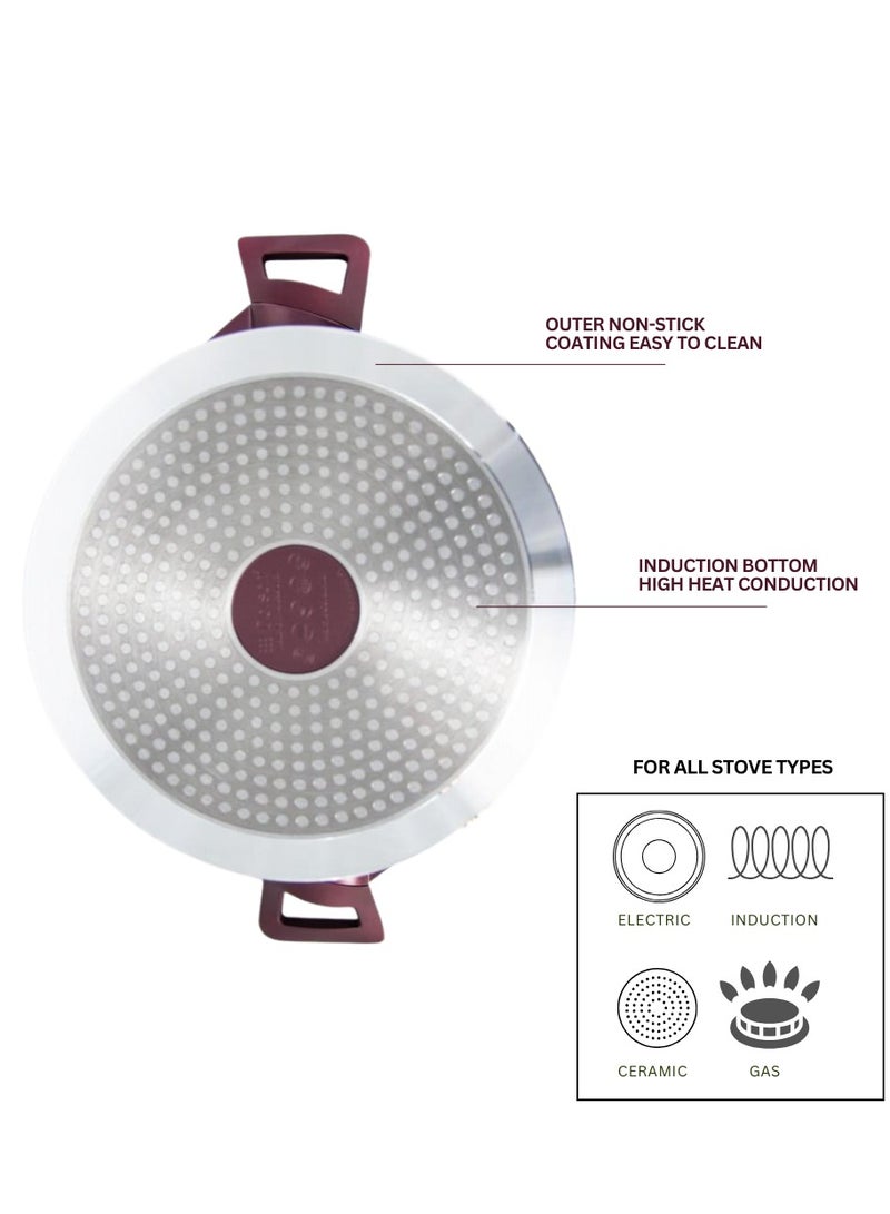 Dorsch Danish Design 32cm Casserole with Glass Lid - Non-Stick Ceramic Coating, Scratch Resistant, PTFE & PFOA-Free, Durable Construction, TUV Certified, Optimal Heat Distribution, Induction Ready, Easy Clean, High-Temperature Safe, Stylish Design - Image 3