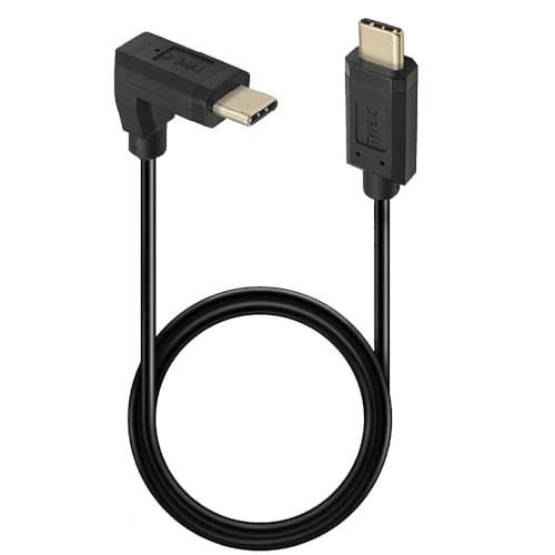 Kework 2 Feet 3A & 10Gbps USB 3.1 Type C Cable, Straight Male to Up & Down Angle Male USB C 4K@60Hz AV Monitor Cord, Sync Charging & Data Transferring High Speed Cable - Image 1