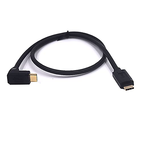 Kework 2 Feet 3A & 10Gbps USB 3.1 Type C Cable, Straight Male to Up & Down Angle Male USB C 4K@60Hz AV Monitor Cord, Sync Charging & Data Transferring High Speed Cable - Image 4