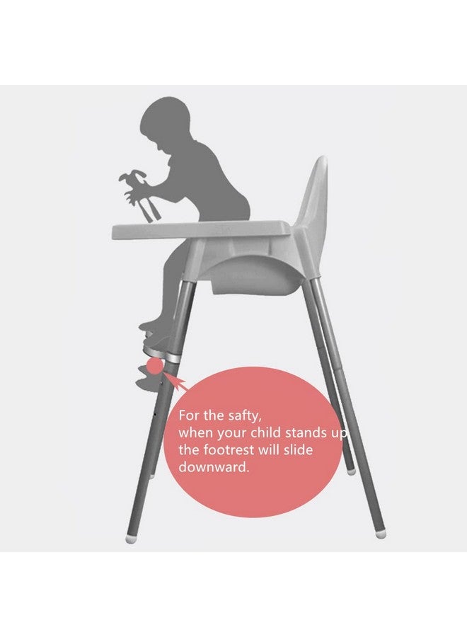 ROMIRUS Adjustable High Chair Footrest Compatible for IKEA Antilop Baby Highchair/Evenflo High Chair - Image 5