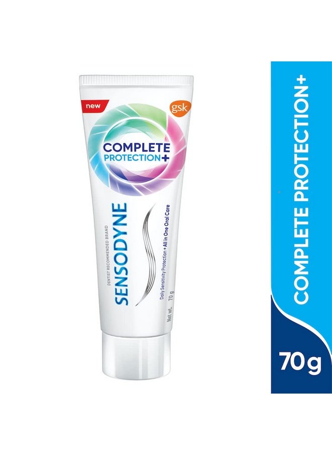 Sensodyne Toothpaste Complete Protection+, All In One Daily Oral Care Tooth Paste For Sensitive Teeth, 70 Gm  - Image 3