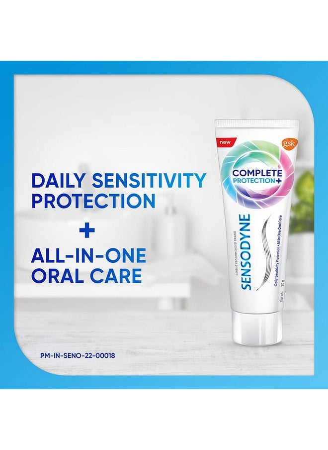 Sensodyne Toothpaste Complete Protection+, All In One Daily Oral Care Tooth Paste For Sensitive Teeth, 70 Gm  - Image 5
