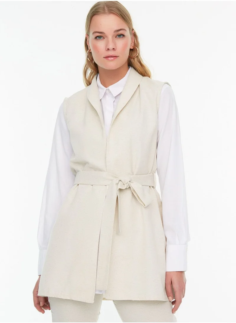 trendyol Tie Detail Coat