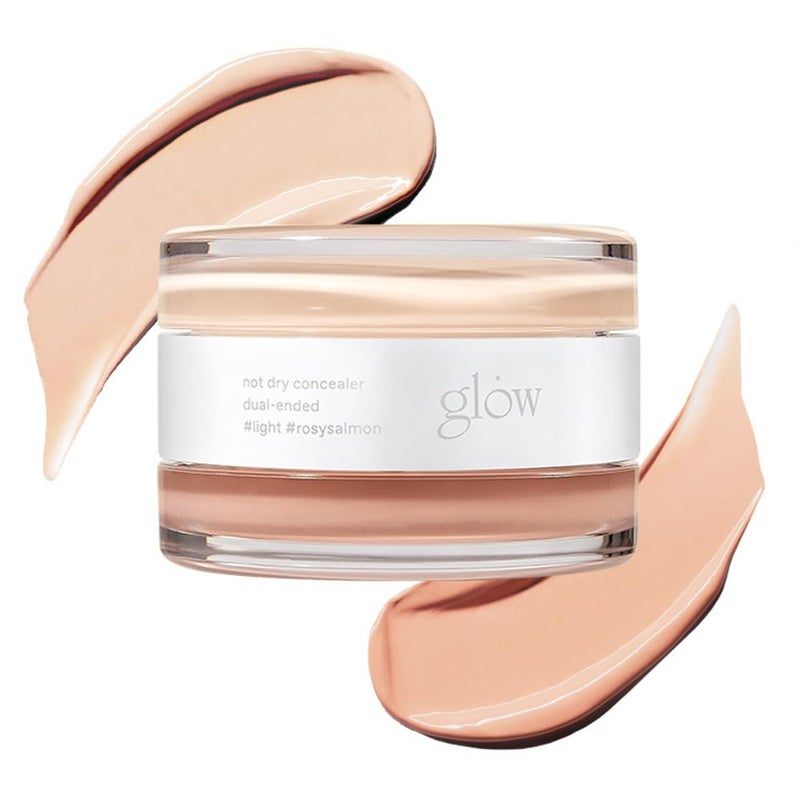 Glow not dry concealer light rosysalmon  VeganFree hypoallergenic premium dualended concealer expertly crafted to flawlessly cover blemishes and dark circles 04 Oz