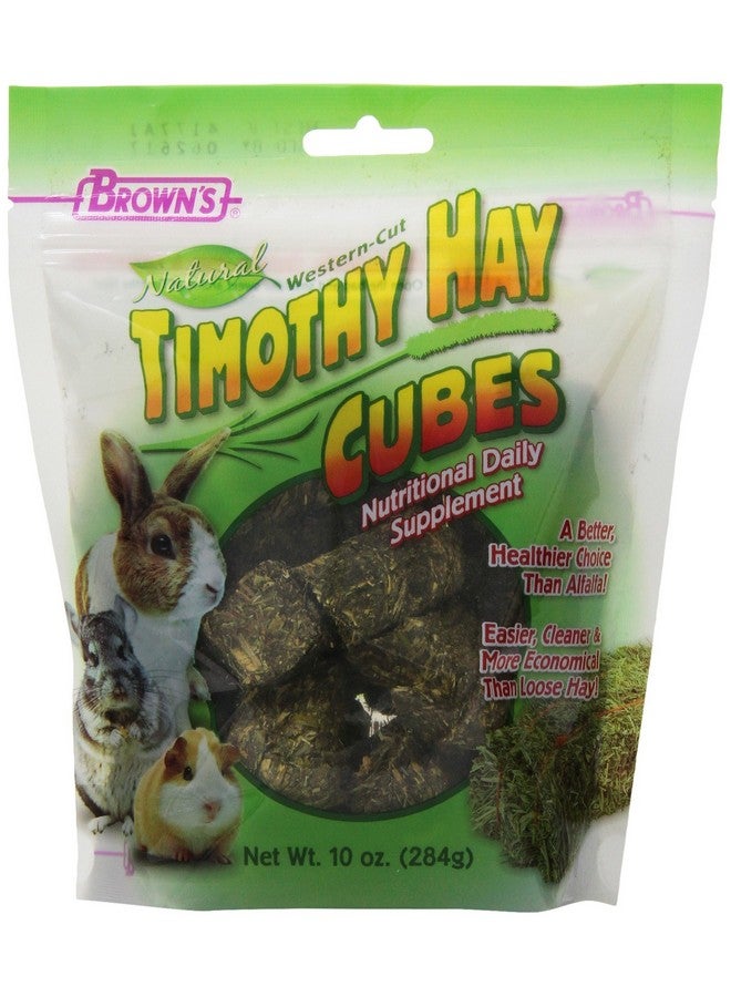 BROWN'S F.M.Brown'S 44089 Brown'S Natural Timothy Hay Cubes, 10-Ounce - Image 1