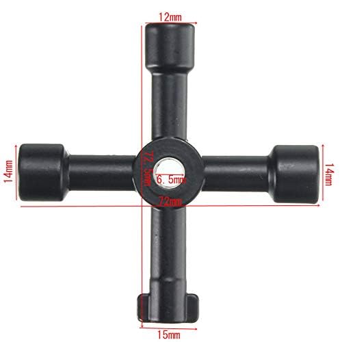 OriGlam Universal 4 Way Multi-Functional Utilities Key, Electric Cabinet Keys Gas Meter Keys Service Cross Key for Electric Water Gas Meter Box Cupboard Cabinet Opening Key - Image 5