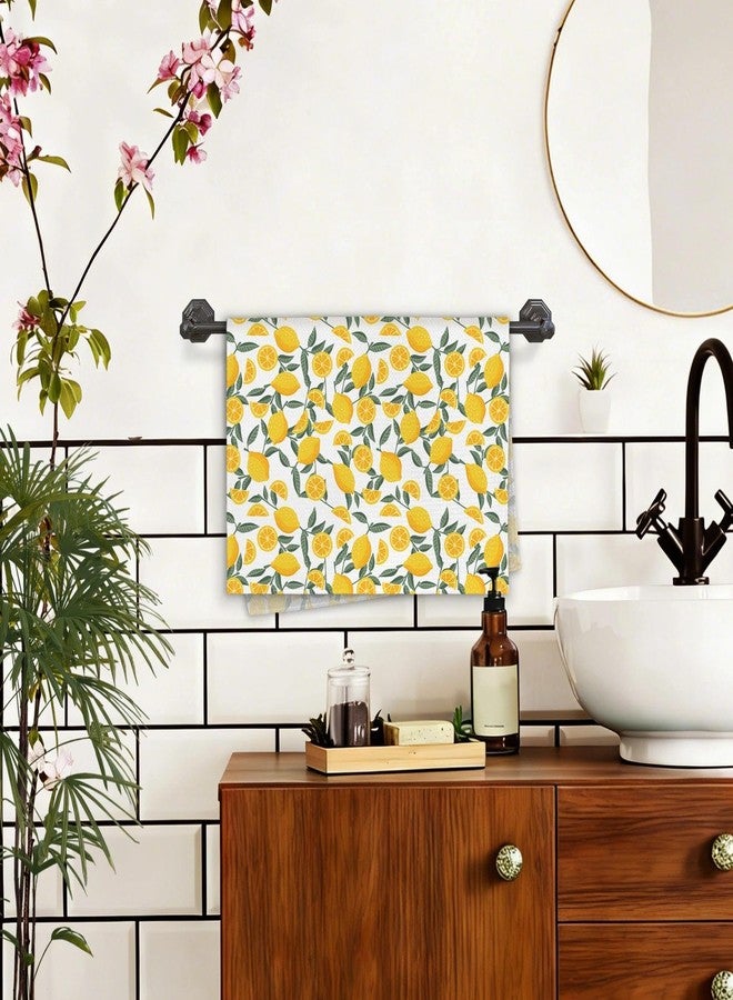 FUGWN Summer Lemon Kitchen Towels, Lemon Gifts for Women Decor Dish Tea Towels Dishcloth for Kitchen, Summer Fruit Hand Towel for Bathroom, Fruit Lovers Gifts, 16x24 Inch - Image 4