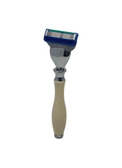 G.B.S G.B.S Men'S Shaving Set Five Blade Razor Synthetic Brush And Razor Dual Stand Ivory Shaving Mug With G.B.S Shave Soap Alum Block Travel Brush Tube And Pre Shave Oil  - Image 4