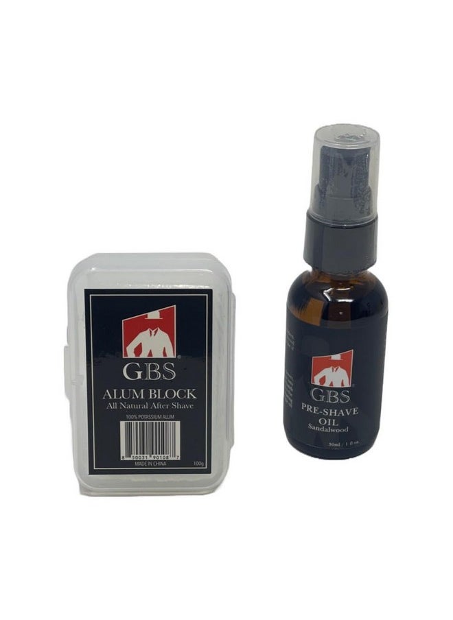 G.B.S - G.B.S Men'S Shaving Set Five Blade Razor Synthetic Brush And Razor Dual Stand Ivory Shaving Mug With G.B.S Shave Soap Alum Block Travel Brush Tube And Pre Shave Oil - Image 1