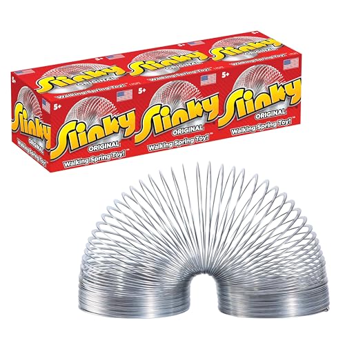Slinky Original Walking Spring Toy 3Pack Metal Slinky Fidget Toys Party Favors and Gifts Kids Toys for Ages 5 Up - Image 1
