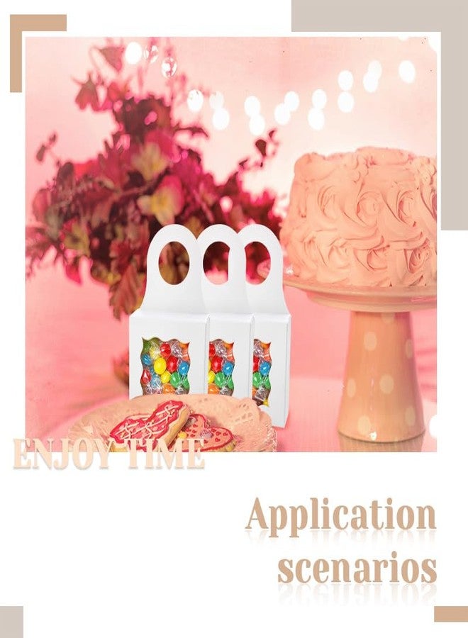 Borhmty Box Wine Bag for Candy Chocolate Cookies Packing Box Small Transparent Window Hanger for Candy Boxes for Christmas Wedding Birthday Parties Favor Wine Bottle Hanging Gift Boxes Bulks 10 Pcs - Image 3