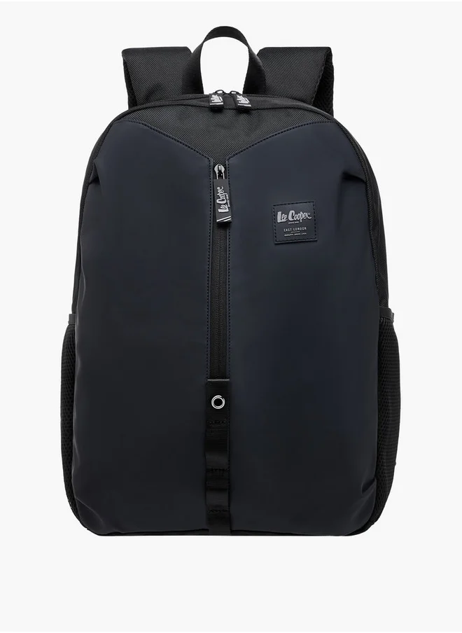 Lee Cooper Logo Detail Backpack with Adjustable Shoulder Straps - 15x50x33 cm