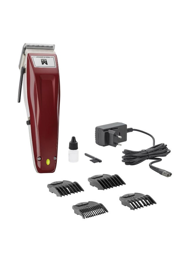 Moser 1400 Cordless Professional Hair Clipper for Men (Made in Germany) | High-grade Stainless Steel blade set | MultiClick Adjustment | 3-Hour Battery Life and Fast Charging (1430-0050) Burgundy - Image 1