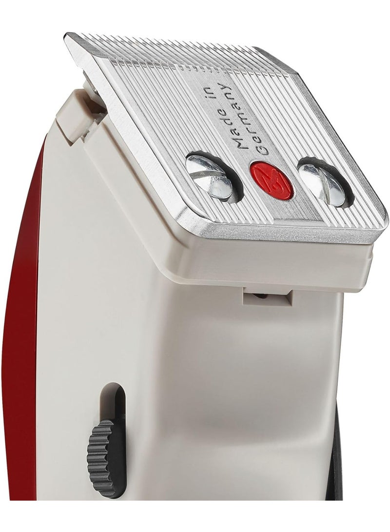 Moser 1400 Cordless Professional Hair Clipper for Men (Made in Germany) | High-grade Stainless Steel blade set | MultiClick Adjustment | 3-Hour Battery Life and Fast Charging (1430-0050) Burgundy - Image 4
