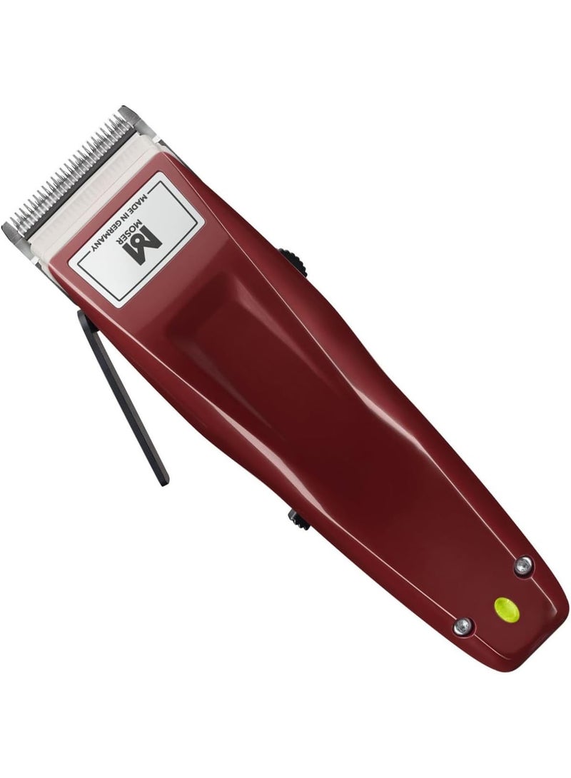 Moser 1400 Cordless Professional Hair Clipper for Men (Made in Germany) | High-grade Stainless Steel blade set | MultiClick Adjustment | 3-Hour Battery Life and Fast Charging (1430-0050) Burgundy - Image 2
