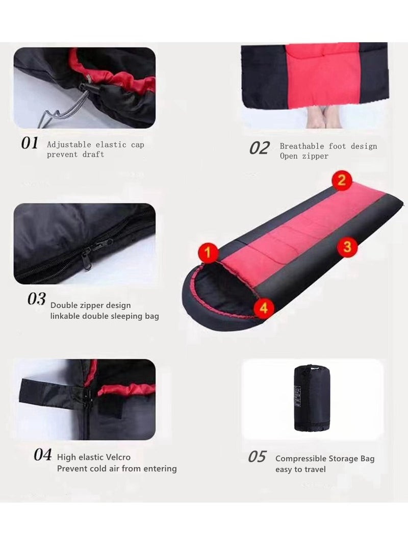 Widened Sleeping Bag Lightweight Waterproof Warm Adult Camping Sleeping Bag With Compression Bag Backpack Sleeping Bag For Outdoor Camping Hiking And Traveling - Image 4