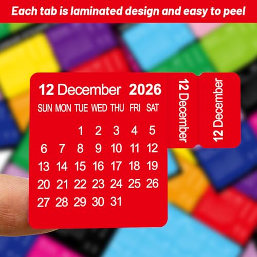 Fancy Land 2026 Calendar Stickers Monthly Index Tabs Planner Adhesive Divider 10 Sets 240 Tabs - Image 3