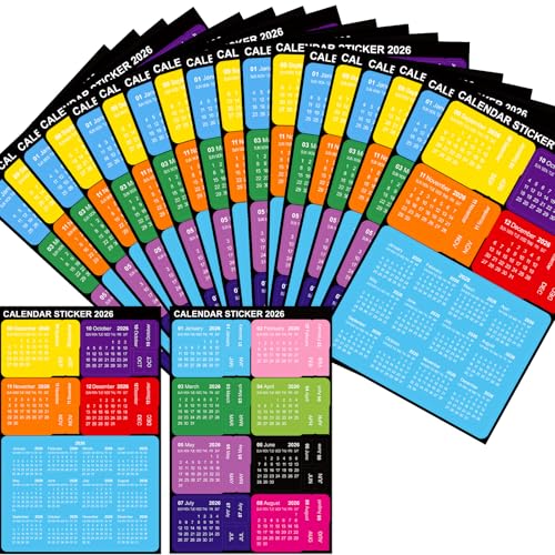 Fancy Land 2026 Calendar Stickers Monthly Index Tabs Planner Adhesive Divider 10 Sets 240 Tabs - Image 2