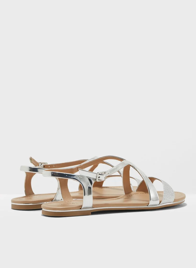 CALL IT SPRING Basic Criss Cross Flat Sandal