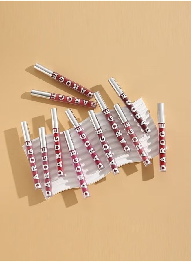 daroge 12-Color Matte Liquid Lipstick Set - Long-Lasting, Waterproof, and Sweatproof Lip Gloss Gift Kit  - Image 4