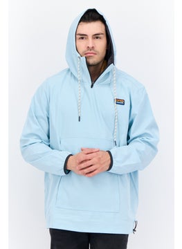 Avalanche Men Embroidered Logo Windbreaker Jacket, Light Blue  - Image 1