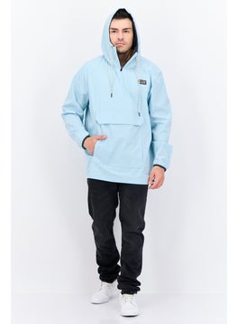 Avalanche Men Embroidered Logo Windbreaker Jacket, Light Blue  - Image 4