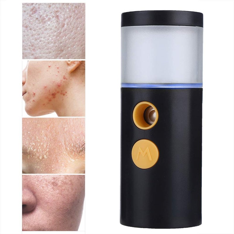 klarako Rechargeable Portable Nano Ionic Face Steamer for Home Facial Warm Mist Humidifier Steamerface Steaming Sprayer Facial Steamer 20ml(black) - Image 3