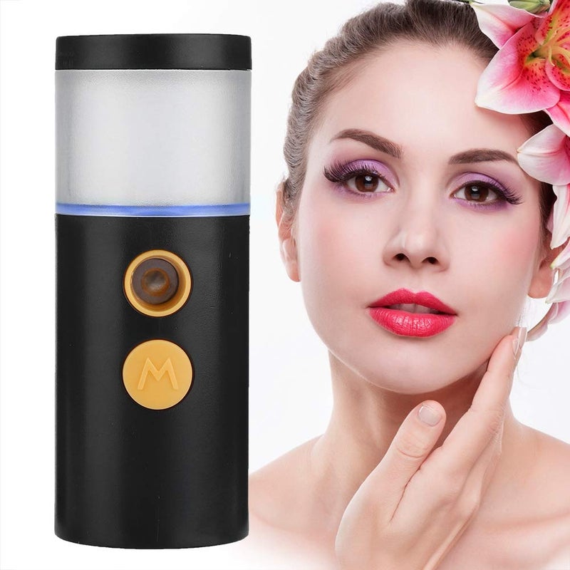 klarako Rechargeable Portable Nano Ionic Face Steamer for Home Facial Warm Mist Humidifier Steamerface Steaming Sprayer Facial Steamer 20ml(black) - Image 5