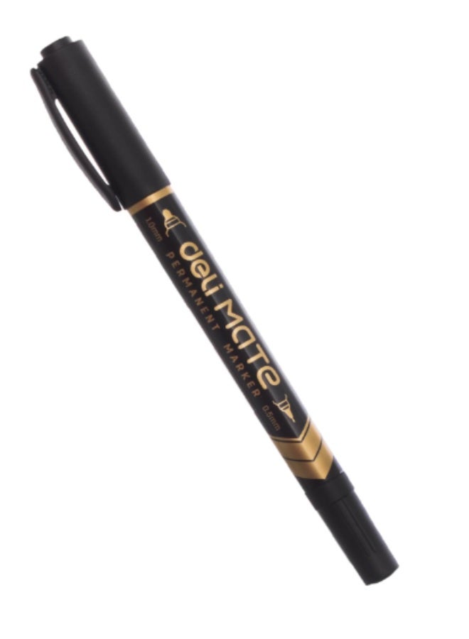 Deli EU10420 Dual-tip Permanent Marker 12pcs/box- ideal for drawing, outlining, signing