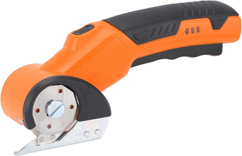 Naroote Cordless Electric Scissor Aluminum Alloy Efficient Fast Fine Cutting Suitable for Daily Light Work Unboxing Fabrics Leathers Safe Portable Lightweight Saving Time Labor (Orange) - Image 2