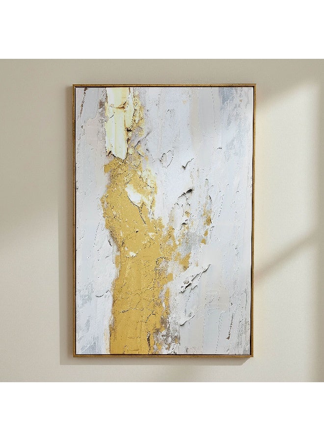 Home Box Framed Canvas Art with Gold Foil - 60x90 cm - Image 1