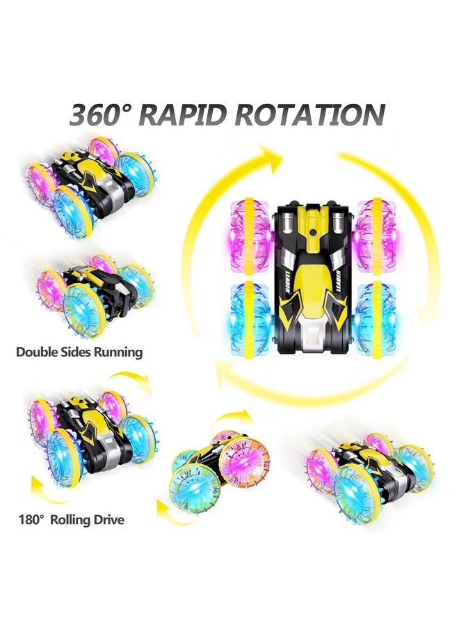Hony Toys For 5 12 Year Old Boys Amphibious Rc Car For Kids 2.4 Ghz Remote Control Boat Waterproof Rc Stunt Car Truck With Led Lights 4Wd Remote Control Car Boy Girl Gifts All Terrain Water Beach Pool Toy  - Image 2