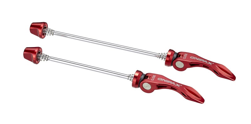 ONIPAX MTB ROAD BIKE QUICK RELEASE SKEWERS REDBLACK RED